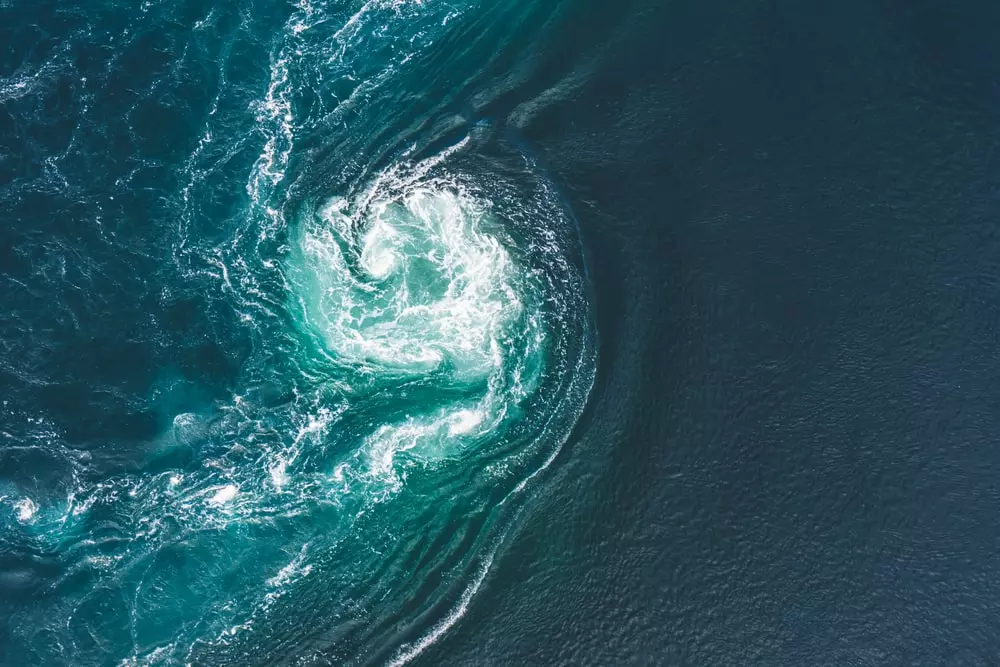An ocean whirlpool