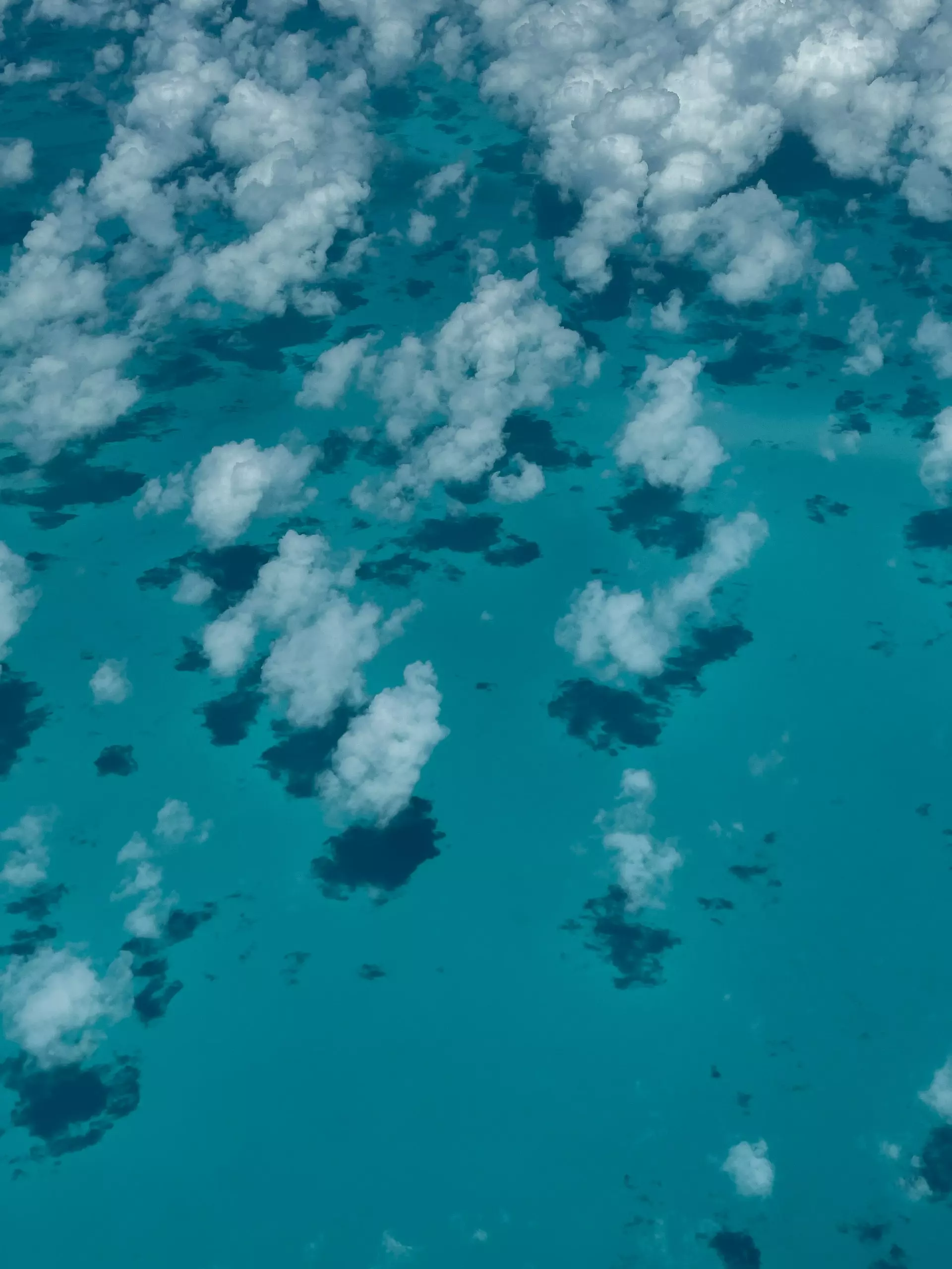Aerial view of scattered clouds