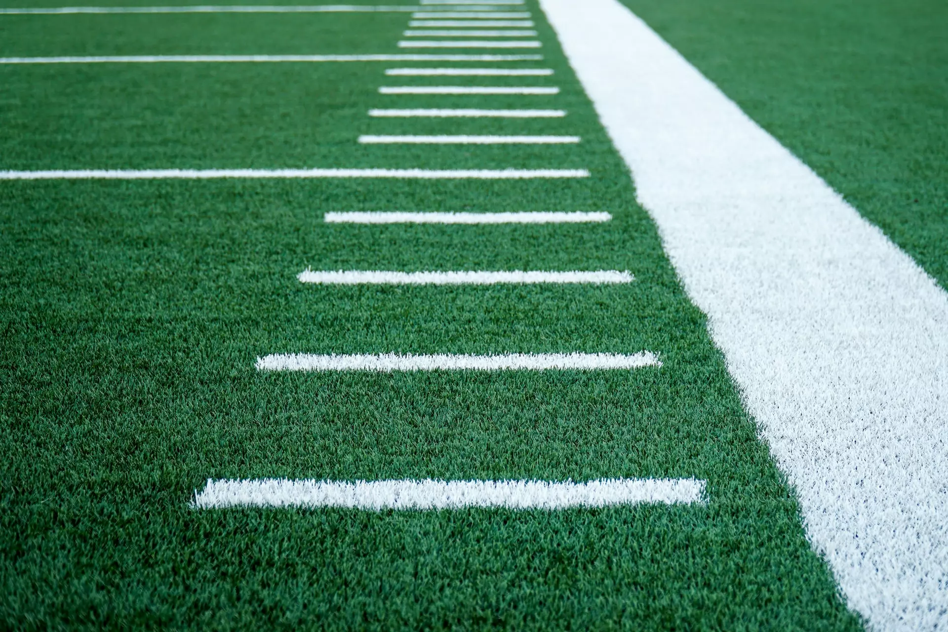 American Football field yard lines